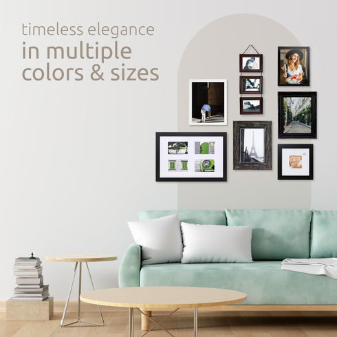 Kiera Grace Classic Langford Wooden Picture Frame, 8" x 10", Dark Brown...