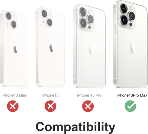 Metal Compatible with for iPhone 13 Pro Max Case 6.7 inch 2021 with Screen Protector Silicone 360° Full Camera Protection Shockproof Phone Case Fu...