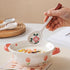 Ceramic Soup Spoons Set Asian Spoons Chinese Japanese Tablespoon for Ramen Pho Wonton Dumplings Miso - Set of 4...