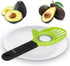 3 in 1 Avocado Slicer Tool Works as a Splitter, Pitter and Cutter as knife peeler scoop with Comfort-Grip Handle (Green-Slicer)...