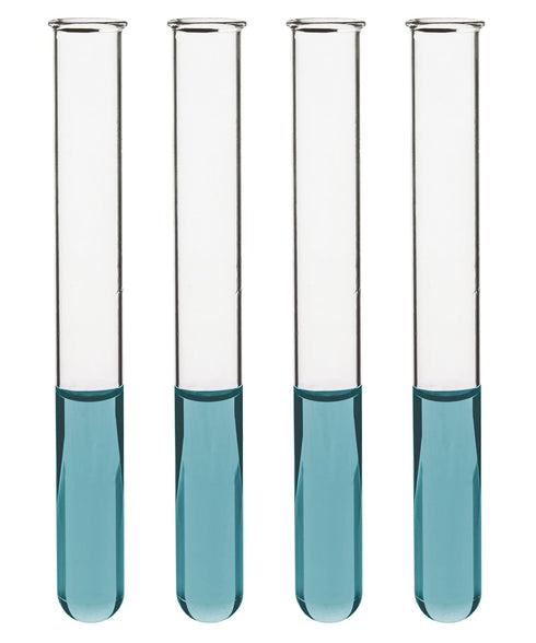 EISCO 48PK Test Tubes, 3ml - Borosilicate 3.3 Glass - 1mm Thick Walls, Beaded Rim - Superior Heat & Chemical Durability - 3" Tall, 0.4" Diameter...