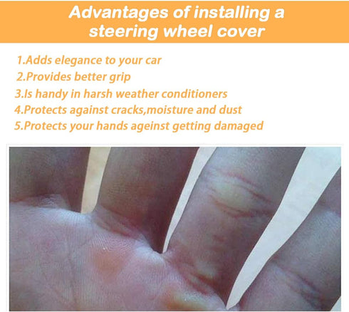 Elastic Stretch Steering Wheel Cover, Microfiber Breathable Ice Silk Auto Steering Wheel Cover, 15 Inch Anti-Slip, Warm in Winter and Cool in Summ...