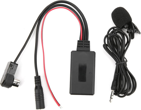 Qiilu Bluetooth AUX Adapter for Car, Bluetooth 5.0 AUX Cable Adapter with Microphone Handsfree Fit for Alpine CDA-9857 CDA-9886 CDA-117...
