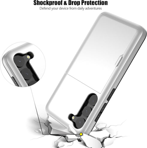 Nvollnoe for Samsung S23 Plus Case with Card Holder 5G 6.6 inch Slim Dual Layer Heavy Duty Protective Galaxy S23 Plus Case Hidden Card Slot Wallet...