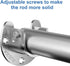 6-Pack Stainless Steel Closet Rod Brackets, U-Shaped Heavy Duty Flange Sockets for 1-1/4 Inch Rods, Rust-Proof Closet Rod Holders with 18 Screws &...