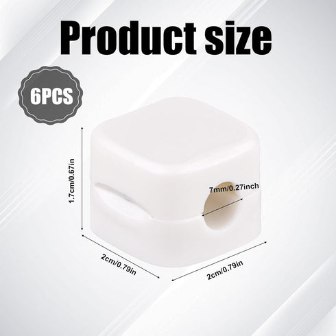 6pcs Magnetic Cable Management Clips, Phone Charging Cable Holder Strong Adhesive Desk Cable Cord Organizer USB Wire Manager Keeper for Home Offic...