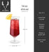 Viski Raye Hurricane Glasses, Perfect for Pina Coladas, Tropical Cocktail Glass, Crystal Glasses Gift set of 2, Clear, 14oz...