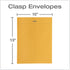 Quality Park 10 x 13 Clasp Envelopes, Clasp and Gummed Closures for Storing or Mailing, 28 lb Kraft Paper, 100 per Box (QUA38197)...