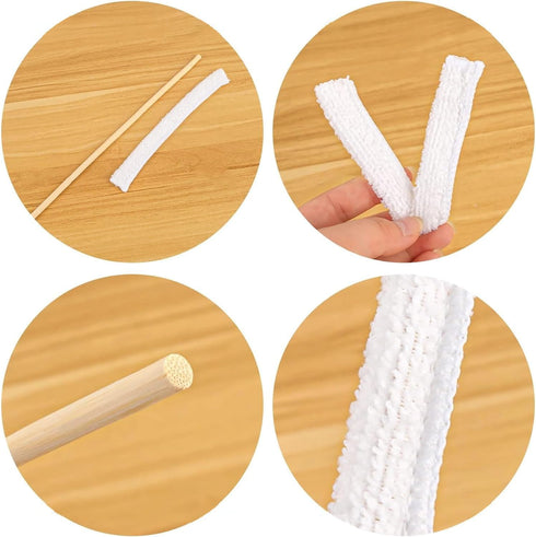 10 Pieces Microfiber Detail Duster Sticks Crevice Cleaning Tool Brush Mini Detail Dusters for Cleaning Home Car Window The Smallest Spaces (White)...
