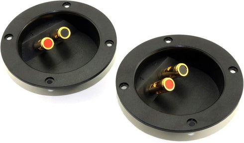 2PCS 4-Inch Round Screw-in Speaker Box Terminal Cup Binding Post for Car/Home Audio...