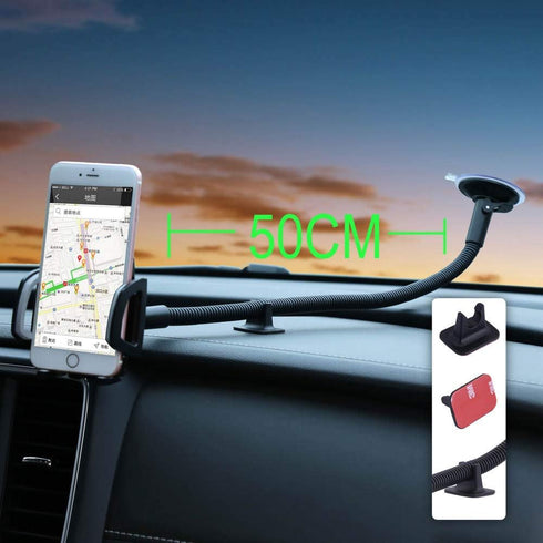 Windshield Car Phone Mount Universal Cell Phone Holder Car Long Arm Holder for iPhone Xs Max R X 8 Plus 7 Plus 6S Samsung Galaxy S9 S8 Edge S7 S6 ...