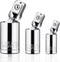 3PCS Universal Joint Socket Set, 1/4” 3/8” 1/2” Drive Swivel Socket Adapter Set, Premium Chrome Vanadium Steel Universal Joint Socket Adapter Suit...