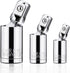 3PCS Universal Joint Socket Set, 1/4” 3/8” 1/2” Drive Swivel Socket Adapter Set, Premium Chrome Vanadium Steel Universal Joint Socket Adapter Suit...