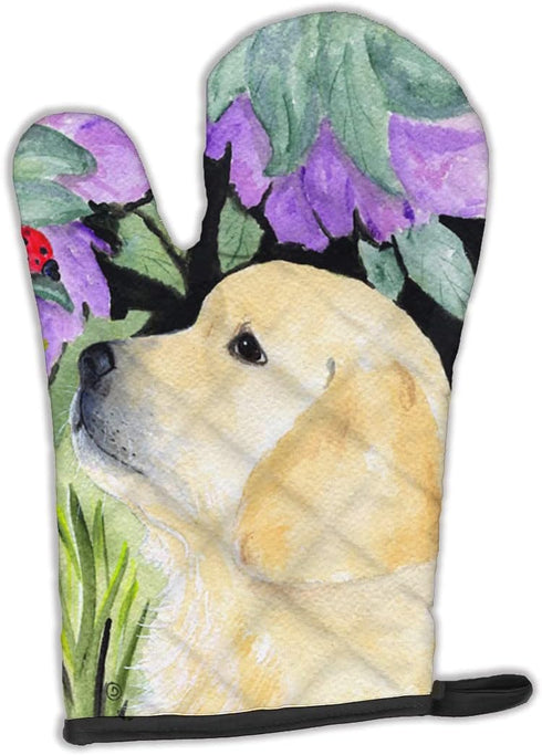 Caroline's Treasures SS8245OVMT Golden Retriever Oven Mitt Heat Resistant Thick Oven Mitt for Hot Pans and Oven, Kitchen Mitt Protect Hands, Cooki...