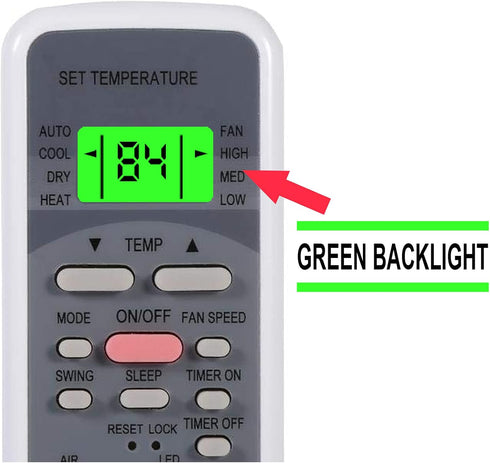 Replacement Air Conditioner Remote Control for Goodman Tgm Midea miller R51I4/BGE R51I4/BGCE UL-R51M/E R51I11/BGE R51L4/BGE R51/CBGE R51/CE R51M/E...