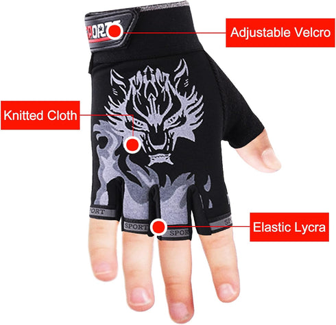 Luwint Kids Sport Gloves for Fishing Workout Cycling Training, 4-12 Yrs...