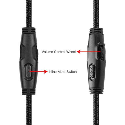 HyperX Cloud Alpha Cable, Removable Replacement Alpha Cord, with Mute & Volume Controls Compatible with HyperX Cloud Mix Alpha Gaming Headset (No ...