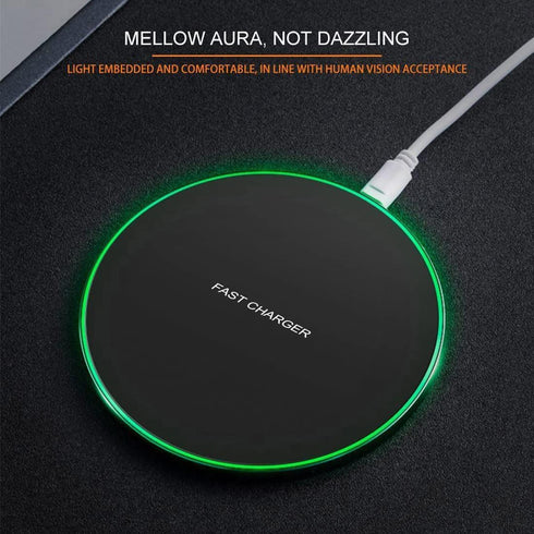 Fast QI Wireless Charger 15W, Charging Pad Compatible with iPhone 13/12/12 Pro Max/11/XR/X/8 Plus, Samsung Galaxy S21/S20 Ultra/S10/S9/Note 10, An...