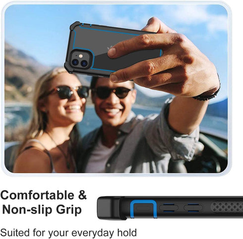 for iPhone 12 Case, iPhone 12 Pro Case,with Screen Protector Heavy Duty Drop Protection, Full Body Rugged Shockproof Tough Protective Phone Cover ...