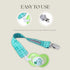 Dodo Babies Pacifier Clip Set - Four Clips Plus Binky Case – Universal Holder Fits Most Paci Brands, Teether Toys and Car Seats – Blue and Teal Pr...
