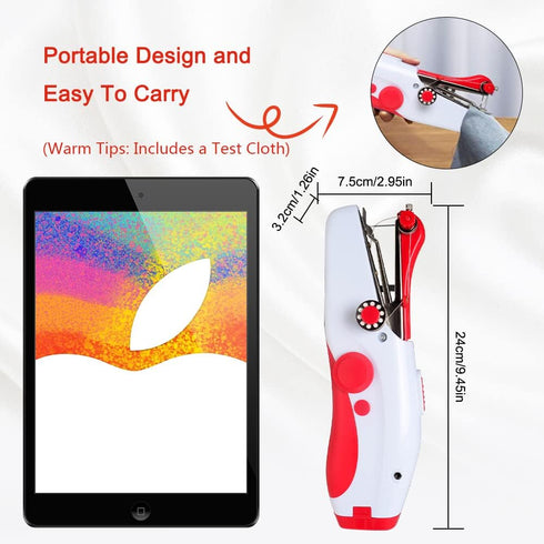 Handheld Sewing Machine, Mini Portable Electric Sewing Machine for Beginners Adult, Easy to Use and Fast Stitch Suitable for Clothes,Fabrics, Cuta...