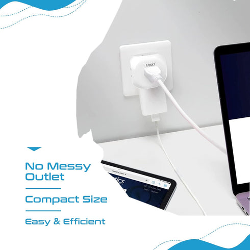 Ceptics US to UK Plug Adapter UK, Ireland Power Adapter Charger 4 Input - Ultra Compact - Light Weight - USA to Any Type G Countries Such as Hong ...