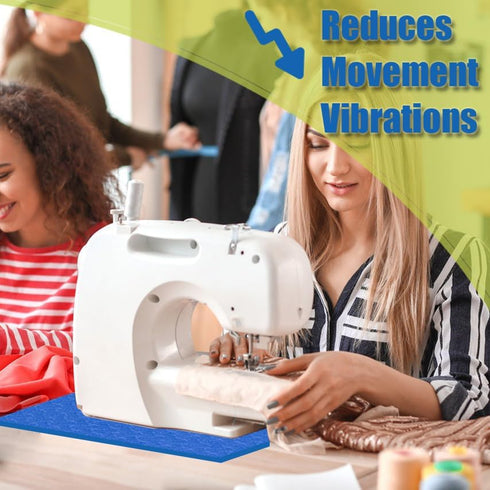 2 Pcs Sewing Machine Muffling Mat & Sewing Machine Pedal Mat, Muffling Mat Reduce Sewing Machine Vibrations and Movement, No Slip Mat for Sewing M...
