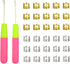 2 Pcs Latch Hook Crochet Needle with 30 Pcs Dreadlocks Silver Gold Metal Decoration Braiding Hair Rings for Crochet Hooks Braids Hair Decoration A...