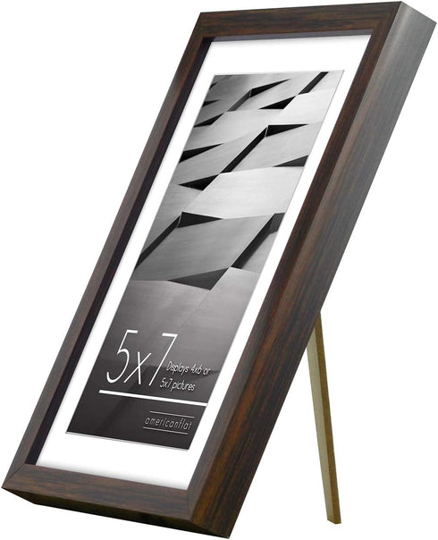 Americanflat 5x7 Picture Frame with Shatter-Resistant Glass - Streamline Collection - Thin Border Photo Frame for Tabletop and Wall Display - Hang...