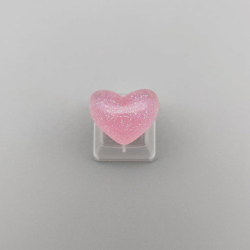 Personalized Cute Love Heart Keycap Handmade OEM Profile Keycap Base DIY Custom ESC Backlit Keycap for Mechanical Keyboard MX Switch (Pink)...