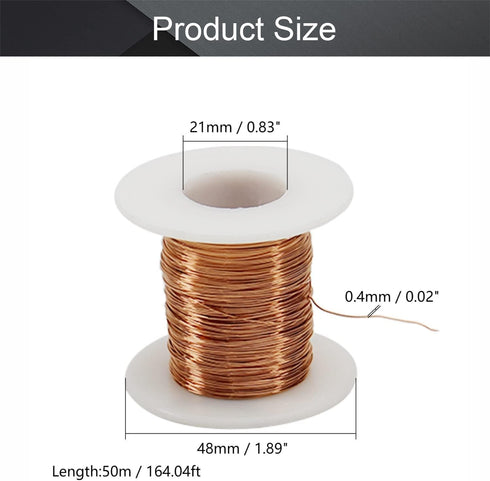 Fielect 28AWG Magnet Wire 0.33mm Inner Dia Enameled Copper Wire Enameled Magnet Winding Wire Temperature Rating 155? Magnetic Coil for Transformer...