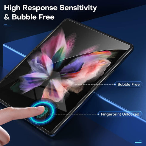 TOCOL [6 Items Designed for Samsung Galaxy Z Fold 3 5G- 2 Pack Front Tempered Glass Screen Protector + 2 Pack Inside TPU Screen Protector + 2 Pack...