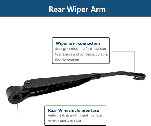 Rear Windshield Wiper Arm with Wiper Blade for Dodge Grand Caravan 2008-2010 Chrysler Town & Country 2008-2010 Rear Windshield Back Wiper Arm Blad...