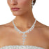 Women's Bridal Jewelry Rhinestone Necklace Set Earrings for Women Prom Silver Pendant Leaf Bridal Layered European-Style for Bride Bridesmaids Gir...