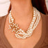 1920s MultiLayer Pearl Necklace with Brooch Faux Pearls Necklace Set Vintage Bridal Pearl Necklace Earrings Jewelry Set...