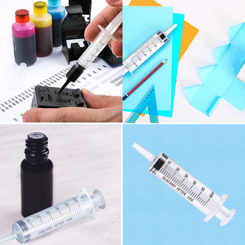 KEWAYO 3 Pack 60ml/cc Plastic Syringe Large Syringes Tools Catheter Tip individually sealed with Measurement for Scientific Labs, Measuring Liquid...