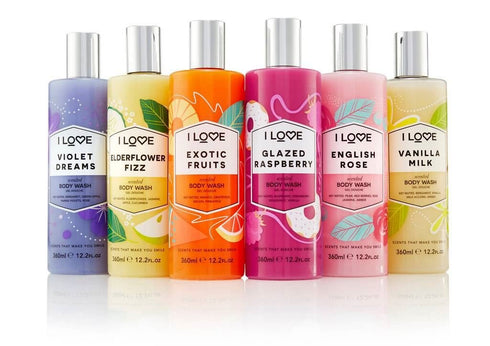 I Love Vanilla Milk Scented Body Wash - Moisturizing Body Wash and Foaming Bubble Bath - Vanilla and Amber Fragrance - 12.7 oz...