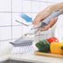 Soap Dispensing Dish Brush.Dishwasher Brush with Soap Dispenser. Long Handled Hydraulic Dishwashing Brush.Kitchen Tool Cleaning Brush, Non Stick O...
