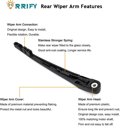 Rear Windshield Wiper Arm Blade 76720-TK8-A01 for Honda Odyssey 2011-2017 Back Windshield Wiper Assembly...