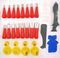 34-Piece Caulking Tool Set Easy Caulking Finisher Set Silicone Caulking Tool Sealant Remover...