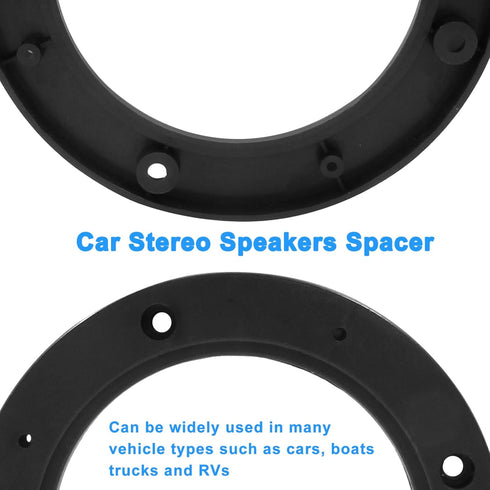 2 Pcs Universal Fit Car Speaker Spacer 6.5 Inch Adaptor Ring Mounting Bracket Plastic Car Stereo Speakers Spacer(Black)...