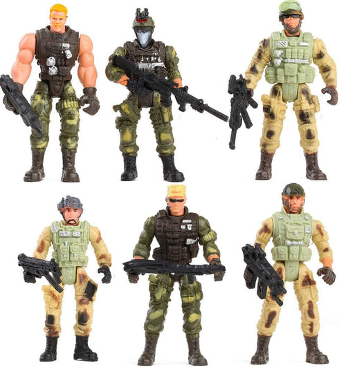 US Army Men and SWAT Team Toy Soldiers Action Figures Playset with Military Weapons Accessories,Military Soldier Playset Military Figures Army Men...