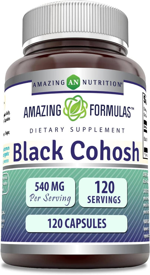 Amazing Formulas Black Cohosh Supplement | 540 Mg per Serving | 120 Capsules | Non-GMO | Gluten-Free | Made in USA...