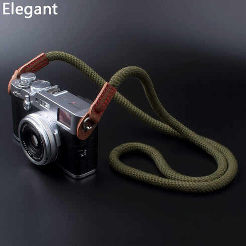 120cm Camera Strap,Vintage Soft Camera Rope Strap Neck Shoulder Strap Compatible with Sony Nikon Canon Fuji Mirrorless DSLR SLR Camera Green...