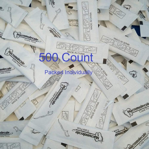 Each Individually Wrapped Teeth Cleaning Macromolecule Care Floss Travel Hotel Restaurant Dental Floss (500)...