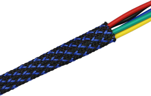 30ft PET Expandable Sleeving Wire Cable Sleeve (1/4", Blue&Black)...
