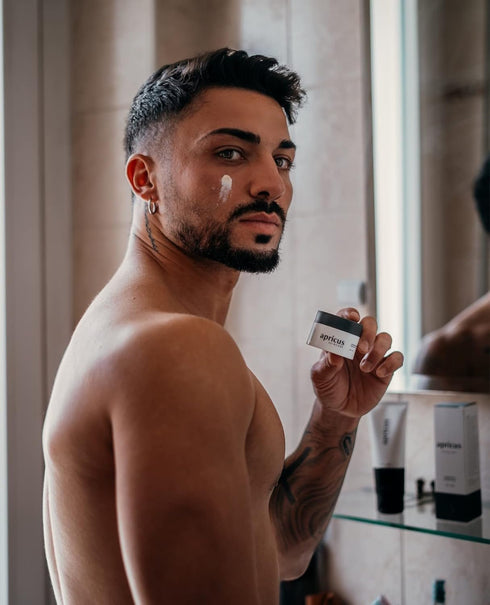 Exfoliating Facial Scrub for Men by Apricus Skincare | Dead Skin and Blackhead Remover Cream | Men's Exfoliating Face Wash and Blackhead Scrub | P...