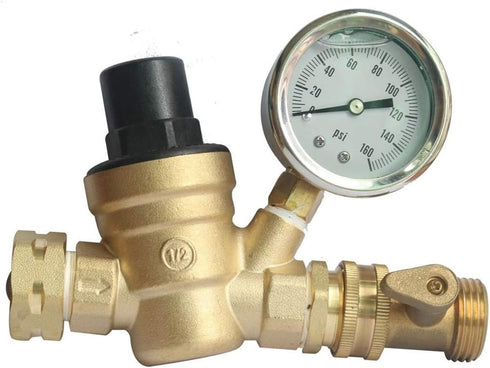 2 Pack Garden Hose Brass Shut Off Valve, 3/4'' Thread Heavy Duty Water Hose Connector Shutoff Ball Valve Faucet Hose Adapter...