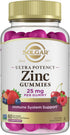 Solgar Zinc Gummies Adult Vitamin with 25mg Ultra Potency Zinc Citrate for Immune Support - Mixed Fruit Flavor, Vegan, Kosher & Gluten Free Gummy ...