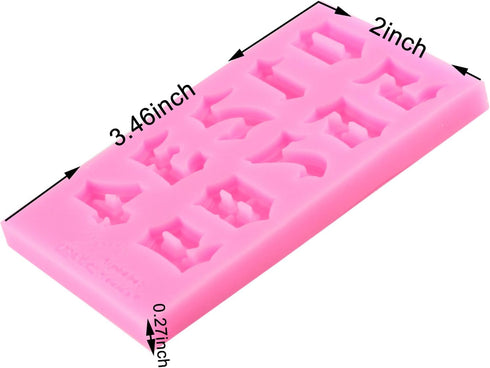 Mujiang Number Chocolate Mould Silicone Letter Mold Candy Making Alphabet Fondant Molds Set of 3...